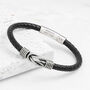 Personalised Men's Infinity Knot Leather Bracelet, thumbnail 1 of 6