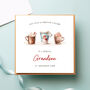 Personalised Snowman Cup Grandson Card, thumbnail 1 of 2