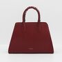 Wonderland Burgundy Structured Medium Tote, thumbnail 4 of 6