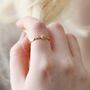Adjustable Birth Flower Ring In Gold Plating, thumbnail 5 of 11
