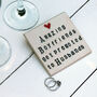 Girlfriend To Wife Ceramic Coaster Engagement Gift, thumbnail 3 of 4