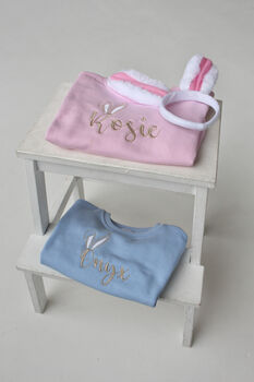 Easter Bunny Ears Personalised Embroidered Sweatshirt, 10 of 10