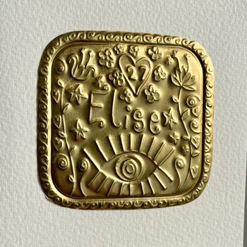 Personalised Handmade Gold Foil Name Birthday Card, 2 of 12