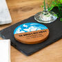 Personalised Coloured Resin And Acacia Wood Drinks Coaster, thumbnail 1 of 5