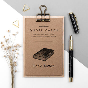 Book Lover Gift; Book Quote Cards, 4 of 8