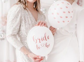 Six Rose Gold 'Bride To Be' Balloons, 3 of 3