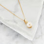 Solid 9ct Gold Single Pearl Pendant Necklace, thumbnail 2 of 6