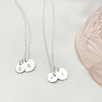 Double Disc Personalised Necklace, 2 of 5