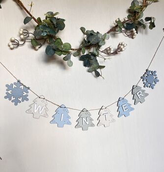 Winter Garland Hanging Bunting For Home Decoration Seasonal Bunting, 9 of 10