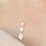 Rochelle Silver, Gold Or Rose Gold Plated Drop Pendant, thumbnail 10 of 11