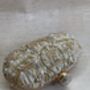 Gold Handcrafted Embroidered Oval Clutch Bag, thumbnail 6 of 8
