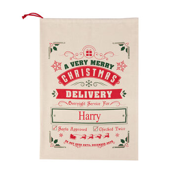 Personalised Large Christmas Gift Sack, 2 of 6