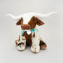 Large Texas Longhorn Highland 30cm Cow With Personalised Heart, thumbnail 4 of 12