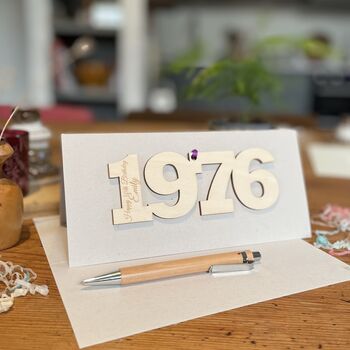 Personalised 50th Birthday 1976 Year Card, 7 of 11