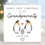 Personalised First Christmas As My Grandparents Card, thumbnail 1 of 3