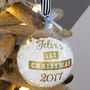 Personalised Baby 1st Christmas Bauble, thumbnail 1 of 4
