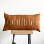 Linen Lumbar Cushion Cover Terracotta, thumbnail 3 of 5