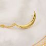 Sterling Silver Asymmetric Moon And Star Long Stud Earrings, thumbnail 4 of 10
