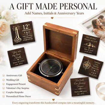Personalised Heritage Gimbal Compass For Graduation Gift, 7 of 12