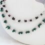 Gemstone Beaded With Crystal And Silver Collar Necklace, thumbnail 2 of 6