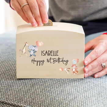 Personalised Money Box With Animals, 5 of 5