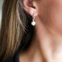 Manhattan Silver And Freshwater Pearl Earrings, thumbnail 2 of 4