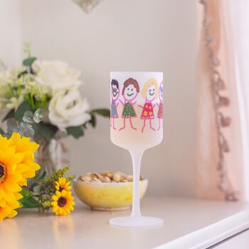 Personalised Wine Glasses With Childs Drawing, 4 of 6
