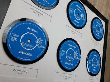 Personalised Six Framed Songs On Real Vinyl Records, 2 of 12