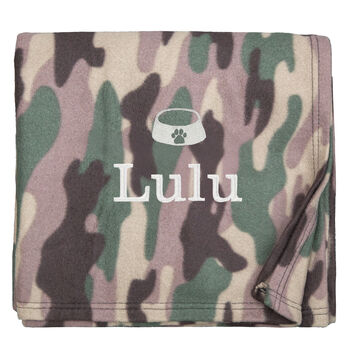 Personalised Camo Dog Design Blanket, 7 of 7