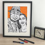 Personalised Hand Drawn 'Couple' Portrait, thumbnail 6 of 6