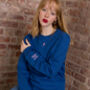 Personalised Embroidered Cuff Lightning Bolt Sweatshirt, thumbnail 4 of 8