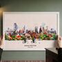 Manchester Skyline Illustration, thumbnail 1 of 4