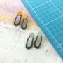Contemporary Brass And Wooden Wave Earrings, thumbnail 2 of 2