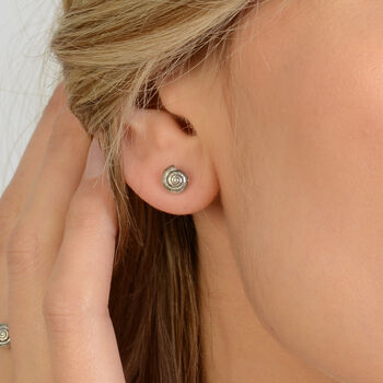 Miniature Silver Shell Earrings, 3 of 4