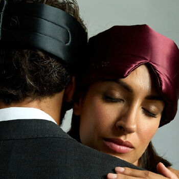 Silk Addict 100% Mulberry Silk Weighted Sleep Mask Berry, 7 of 8
