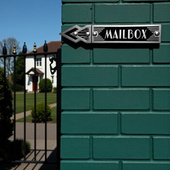 Mailbox Metal Door Sign Art Deco Or Modern, 2 of 6