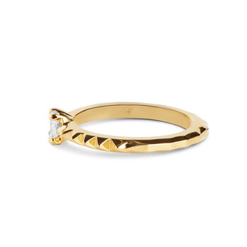 18ct Yellow Gold And Diamond Spike Ring, 2 of 3