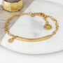 18ct Gold Plated Or Silver Personalised Bar Bracelet, thumbnail 2 of 5