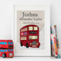 Personalised London Bus Nursery Print, thumbnail 7 of 10