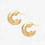 Nami 18 K Gold Plated Wave Statement Hoops, thumbnail 1 of 5