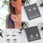 Silver Shell Earrings, thumbnail 2 of 3