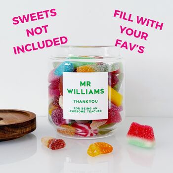 Teacher Gift Personalised Sweet Jar, 3 of 10