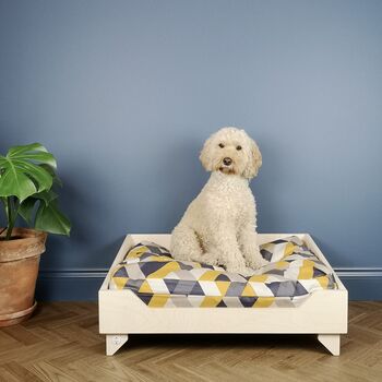 Birch White Washed Dog Bed, 2 of 12