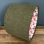 Camilla Tussock Green Tweed Floral Lined Lampshades, thumbnail 4 of 7