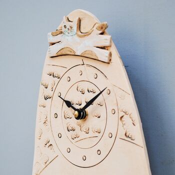 Cat Hilltop Wall Clock With Pendulum, 2 of 7