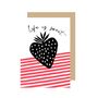 Life Is Sweet Lino Greetings Card, thumbnail 2 of 2