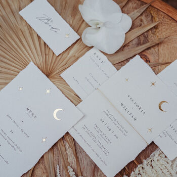 Celestial Moon And Stars Wedding Invitation Suite, 2 of 12