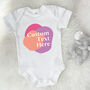 Custom Text Personalised Babygrow In Pastels, thumbnail 1 of 3