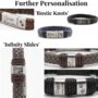 Personalised Brown Leather Pet Remembrance Urn Clasp Bracelet For Ashes, thumbnail 7 of 12