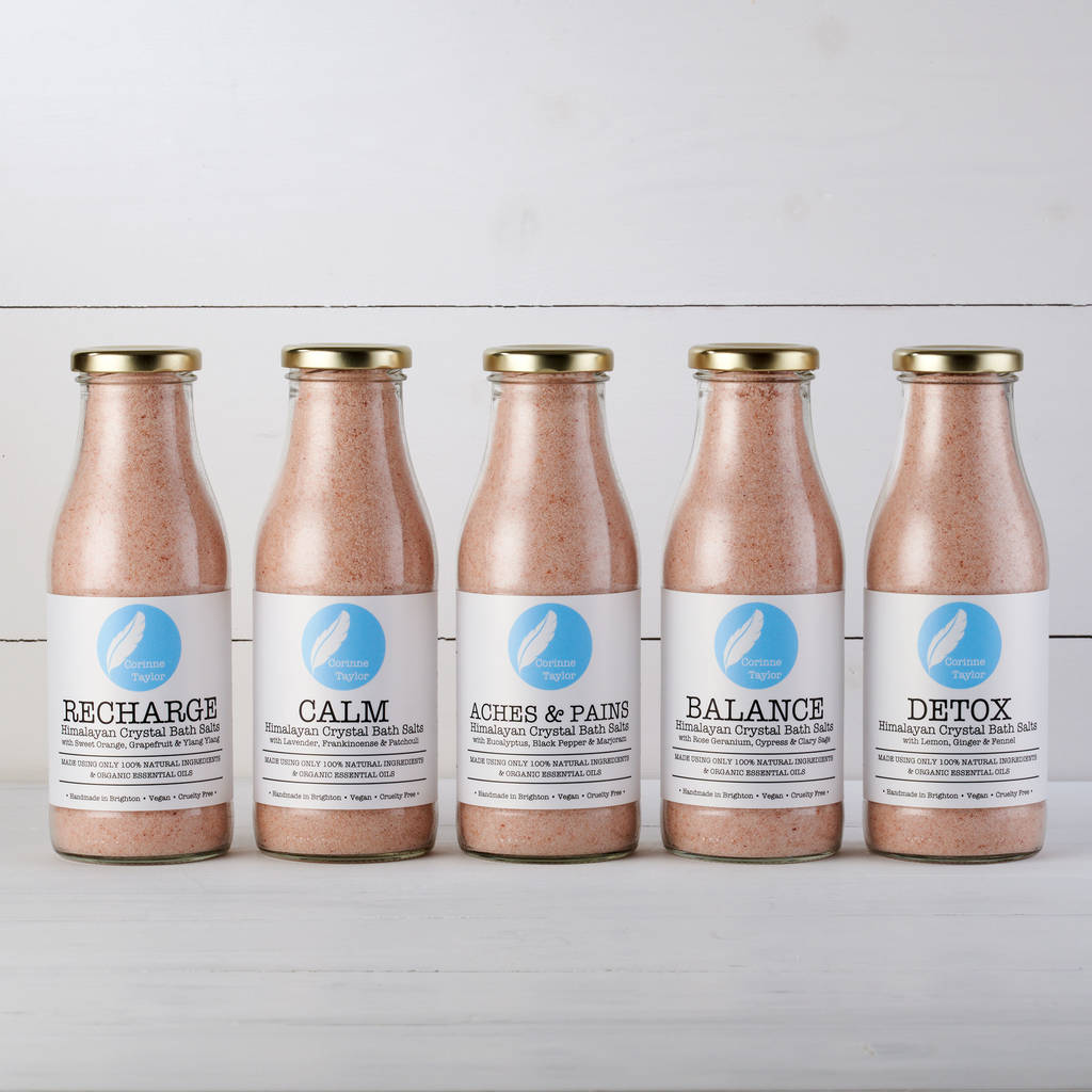 recharge himalayan crystal bath salts by corinne taylor